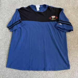 Jeff Gordon DuPont Motorsports Shirt Mens XL Blue Nascar Auto Racing Action Tee